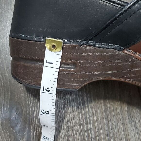 Dansko Black & Brown Leather Clogs - Picture 7 of 7